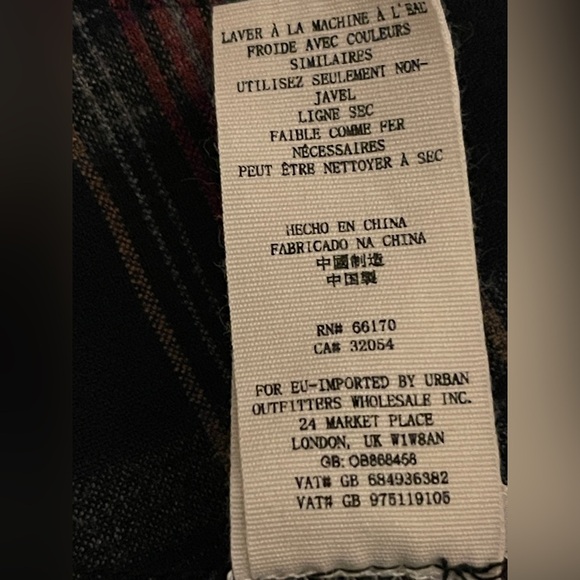 Free People Plaid Midi Pencil Skirt Size 0 | Back Zip | Grunge Preppy Dark Acade - Picture 6 of 9